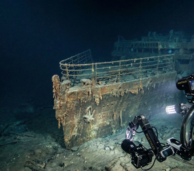 titanic ne kadar derinde